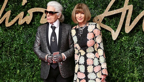 Karl Lagerfeld和Anna Wintour