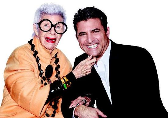 （上图左：Iris Apfel；上图右：WiseWear CEO Gerald Wilmink）